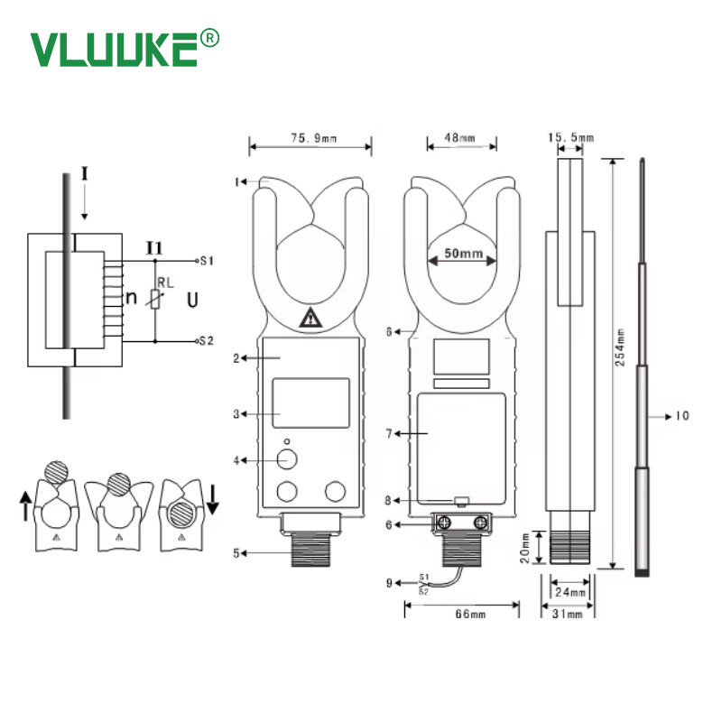 FR050HV High Voltage Clamp Current Sensor