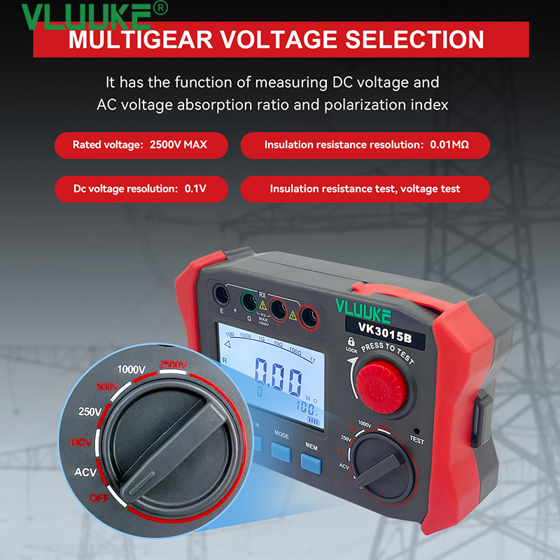 VK3015B 2500V Insulation Resistance Tester