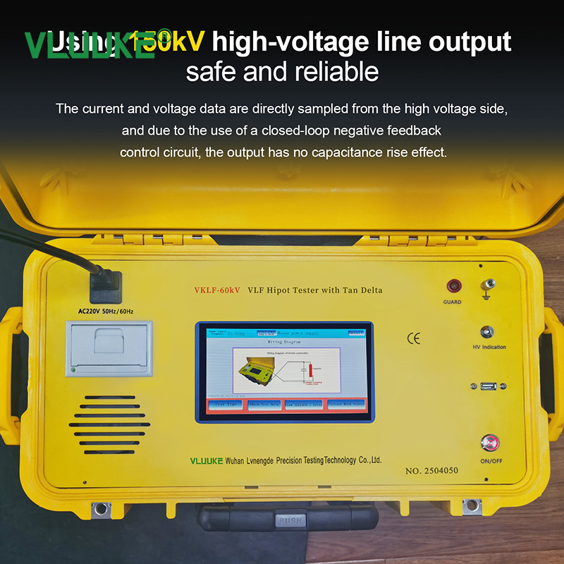 VKLF-60KV VLF Voltage Withstand & Dielectric Loss & Partial Discharge Test 3 in1