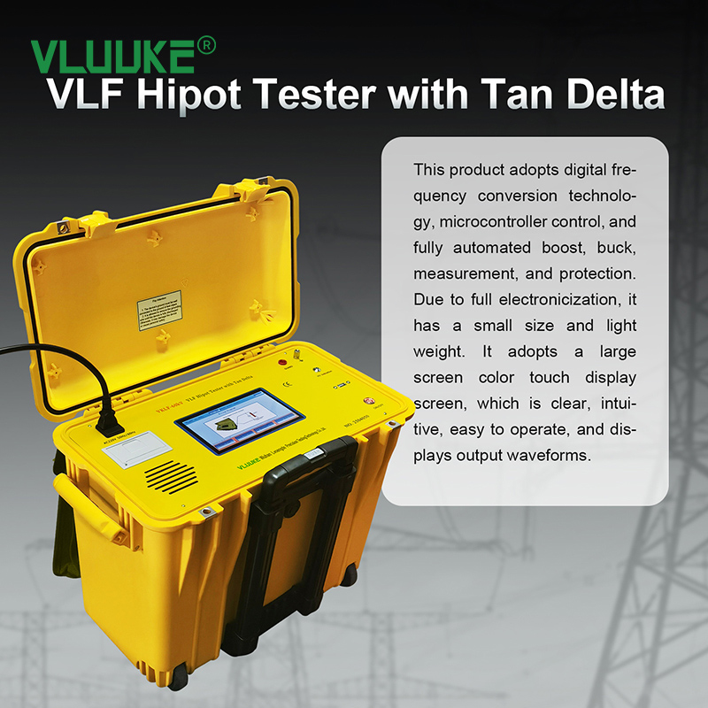 VKLF-60KV VLF Voltage Withstand & Dielectric Loss & Partial Discharge Test 3 in1