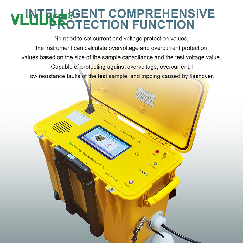 VKLF-60KV VLF Voltage Withstand & Dielectric Loss & Partial Discharge Test 3 in1