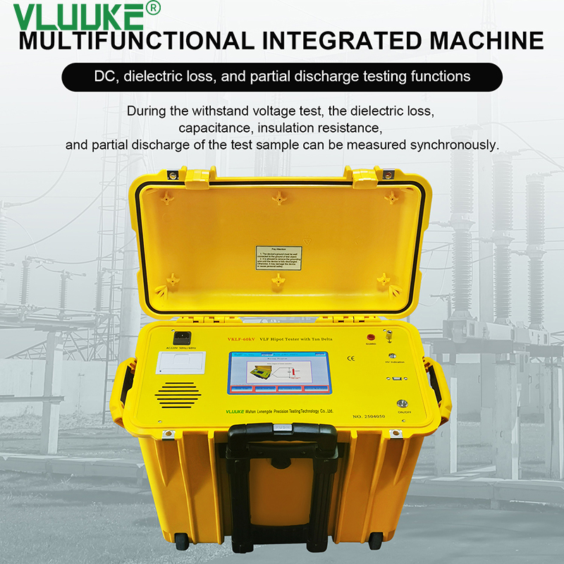VKLF-60KV VLF Voltage Withstand & Dielectric Loss & Partial Discharge Test 3 in1