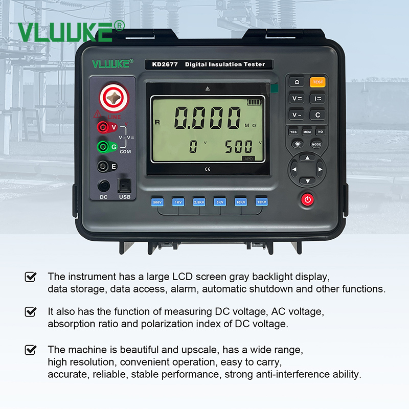 KD2677 15kV Digital Insulation Tester