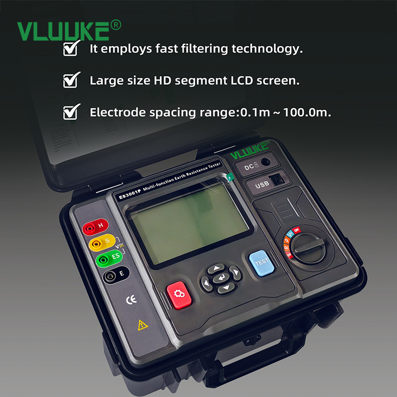 ES3001P Ground Resistance Soil Resistivity Tester
