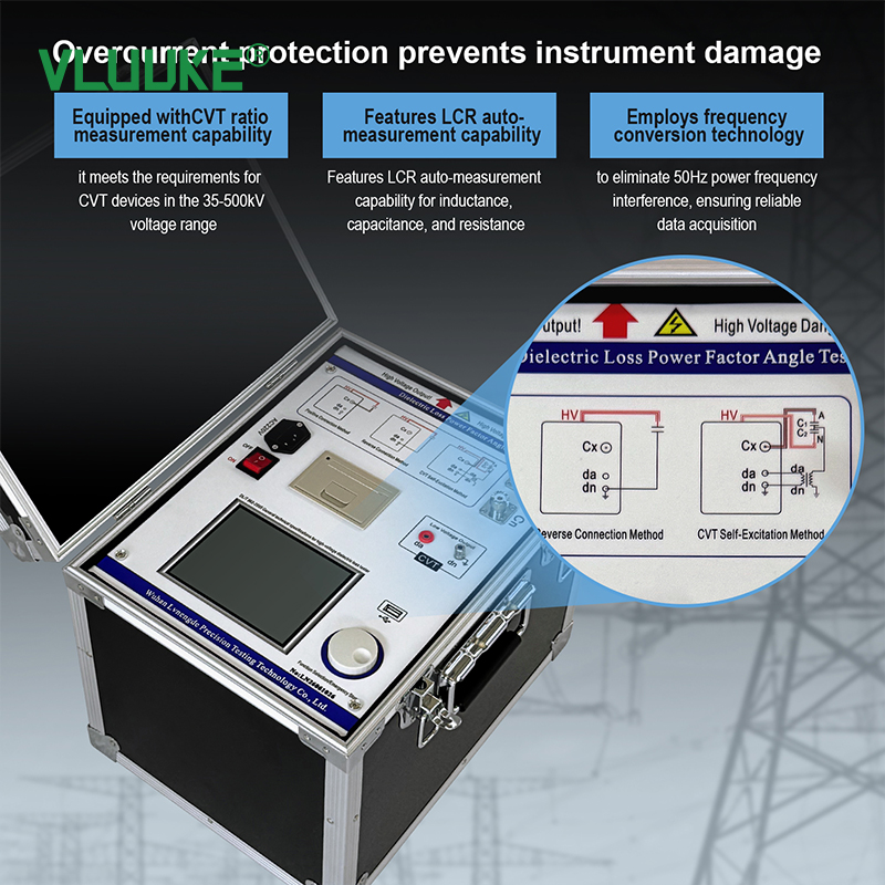 VK8001 Dielectric Loss Power Factor Angle Tester